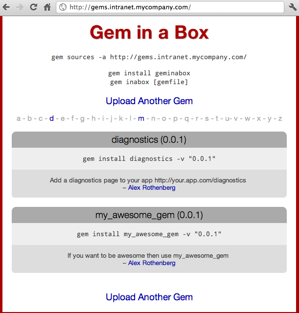 Gem Server With Awesome Gem