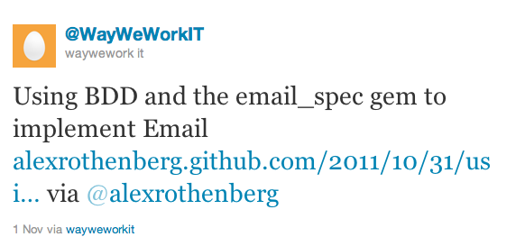 Using BDD and the email_spec gem to implement Email www.alexrothenberg.com/2011/10/31/usi… via @alexrothenberg