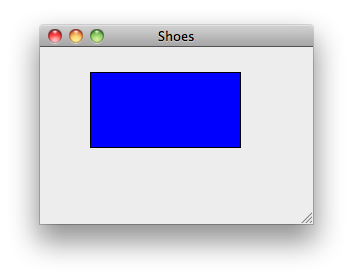 A blue rectangle